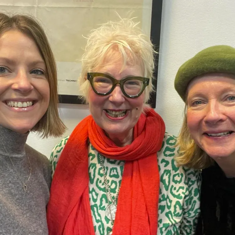 Producer Daisy, Jenny Eclair, and Judith Holder.